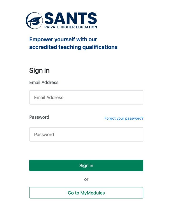 Step-by-Step Guide to Log In My SANTS Portal