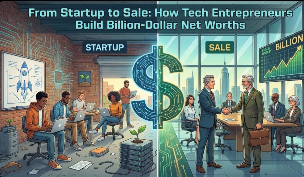 From Startup to Sale: How Tech Entrepreneurs Build Billion-Dollar Net Worths