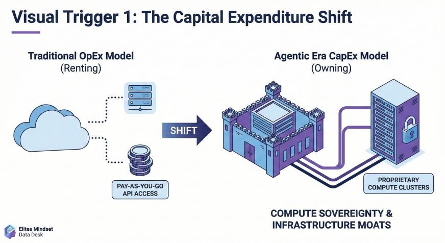 Diagram showing the shift from OpEx API renting to CapEx Compute Sovereignty for Anthropic's 2026 enterprise infrastructure.