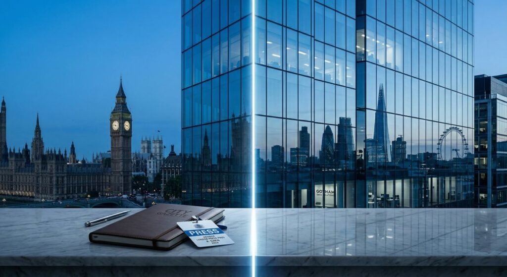 A conceptual image representing the professional boundary between public reporting and private domestic life for high-profile journalists.