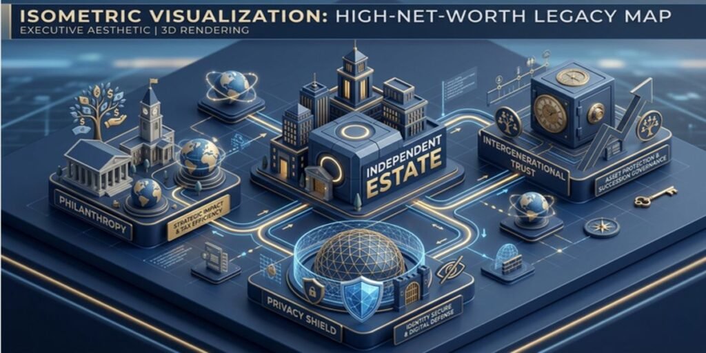 Data matrix showing the clean transfer of assets to direct descendants in HNW estates.