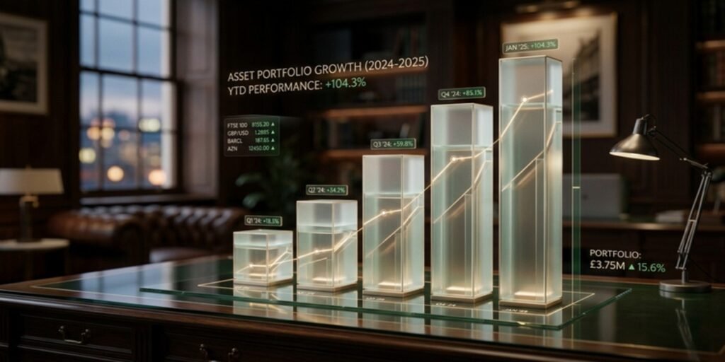 A professional financial visualization showing the multi-family office structure of Eden Rock Capital Management.