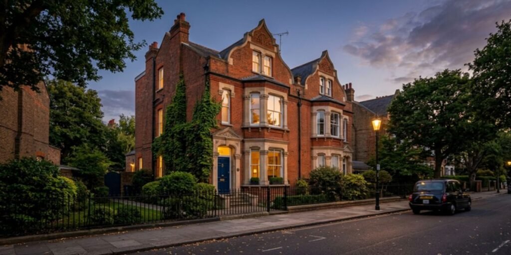A prestigious Victorian period property in North London, representing the primary residence value in the Mitchell-Coren estate.