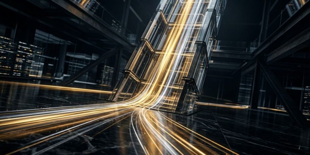 Abstract visual of high-velocity data light trails representing the "Liquidity Backbone" of modern wealth management.
