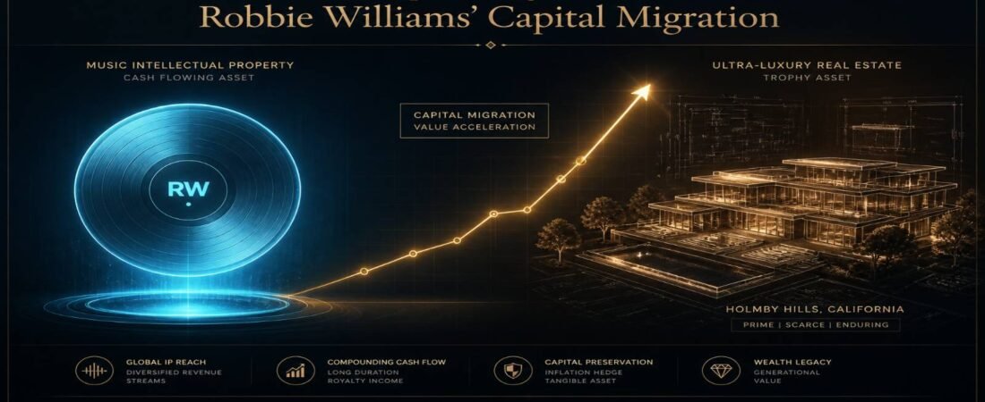 Capitalizing on Pop: Inside Robbie Williams’ £230M Music IP Vault and Real Estate Arbitrage Strategy