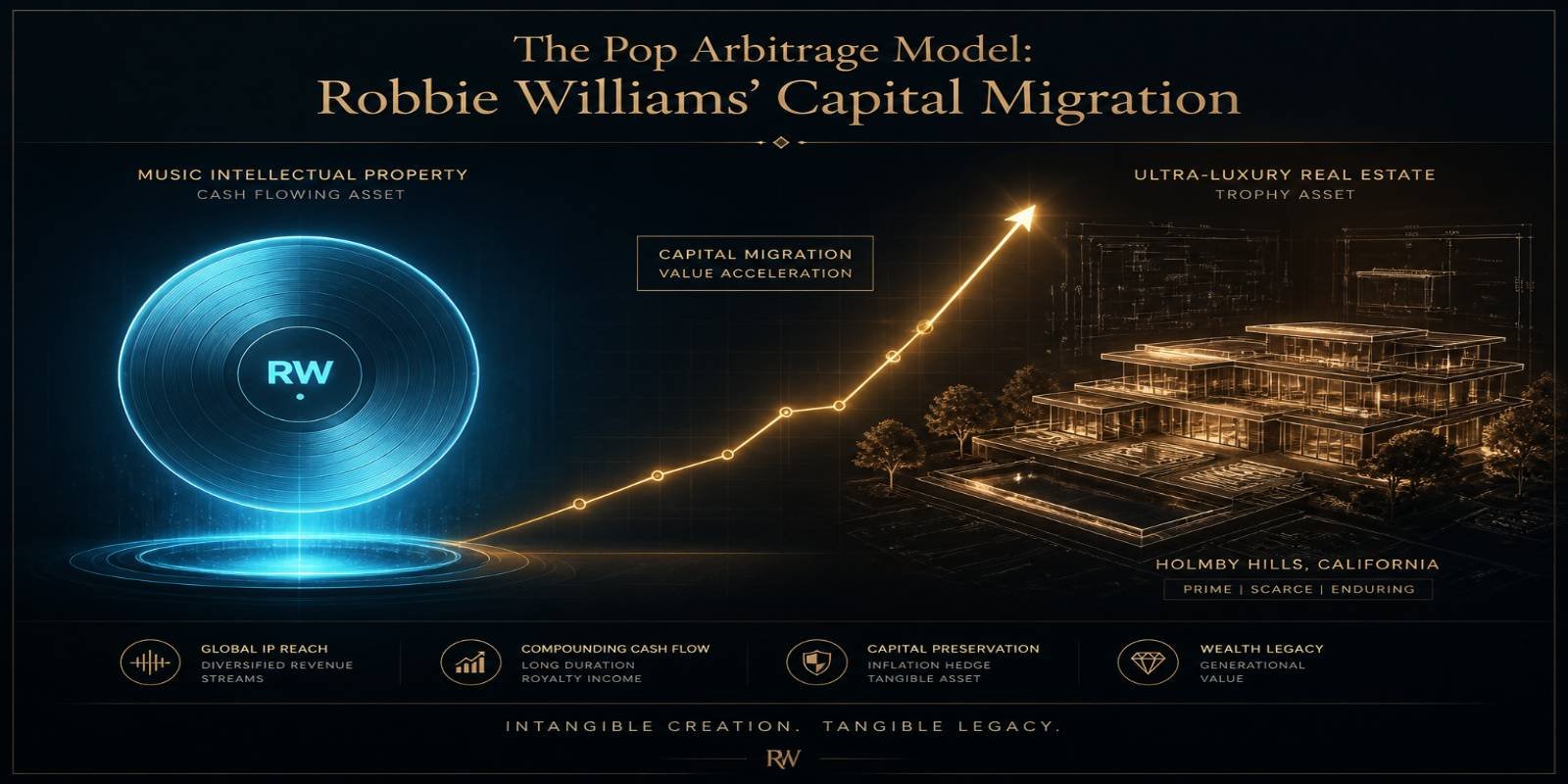 Capitalizing on Pop: Inside Robbie Williams’ £230M Music IP Vault and Real Estate Arbitrage Strategy